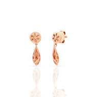 Captivating Flower Blossom 18K Gold Danglers