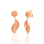 Minimalist Floral Charm 18K Gold Danglers