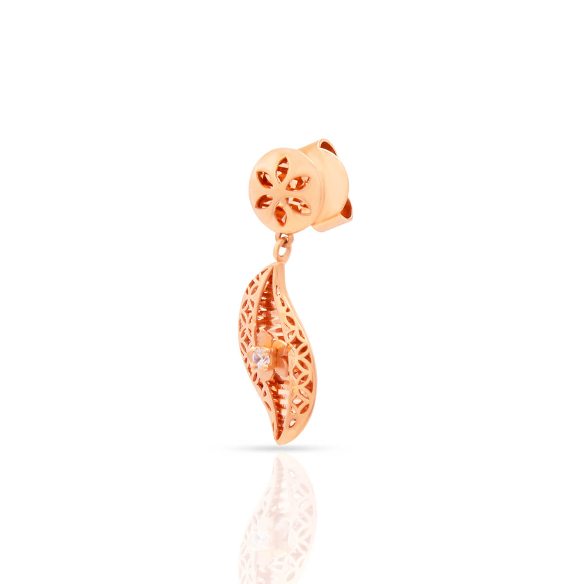 Minimalist Floral Charm 18K Gold Danglers