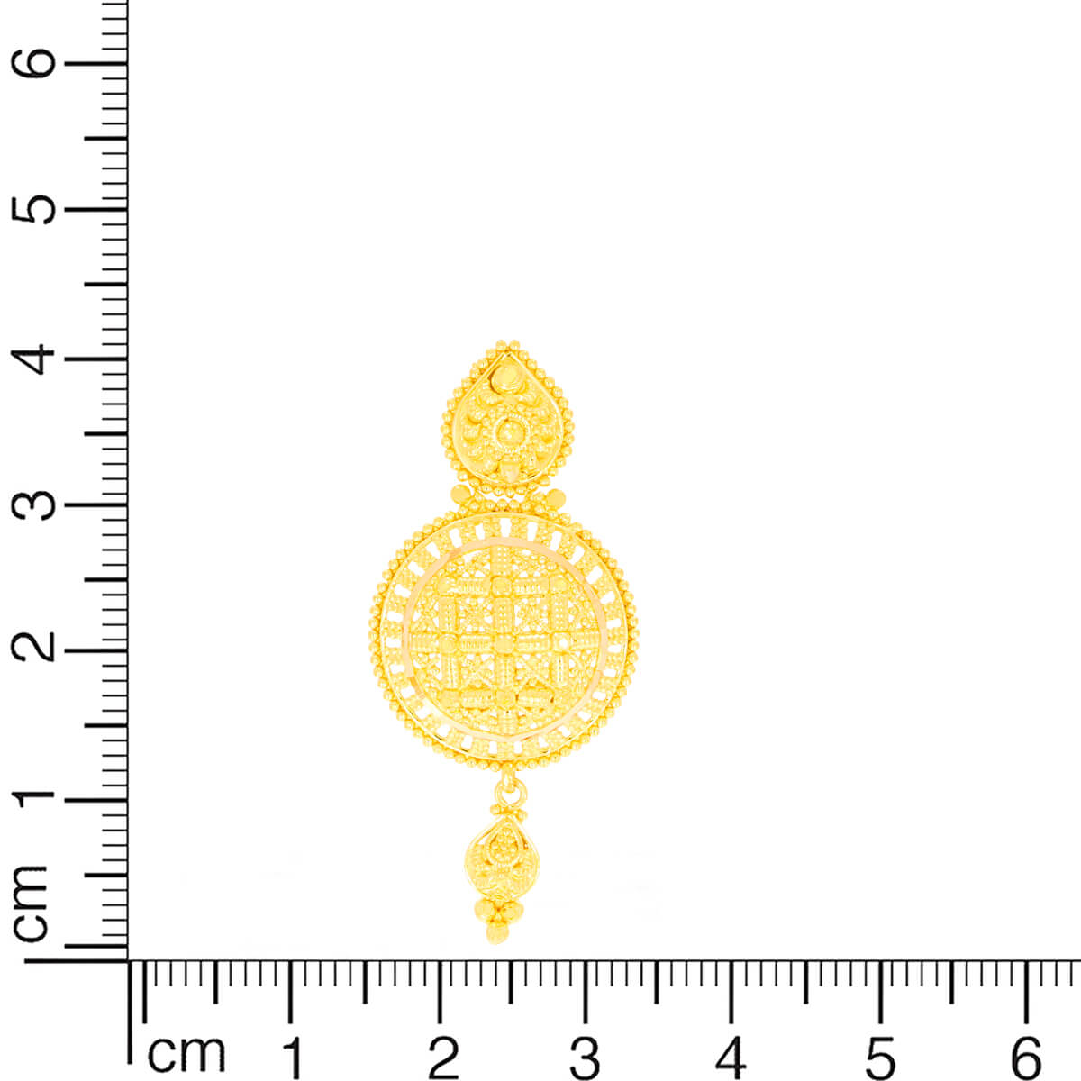 Stunning Flower Elegance 22K Gold Danglers