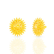 Sunshine Glow Minimalist 22K Gold Studs