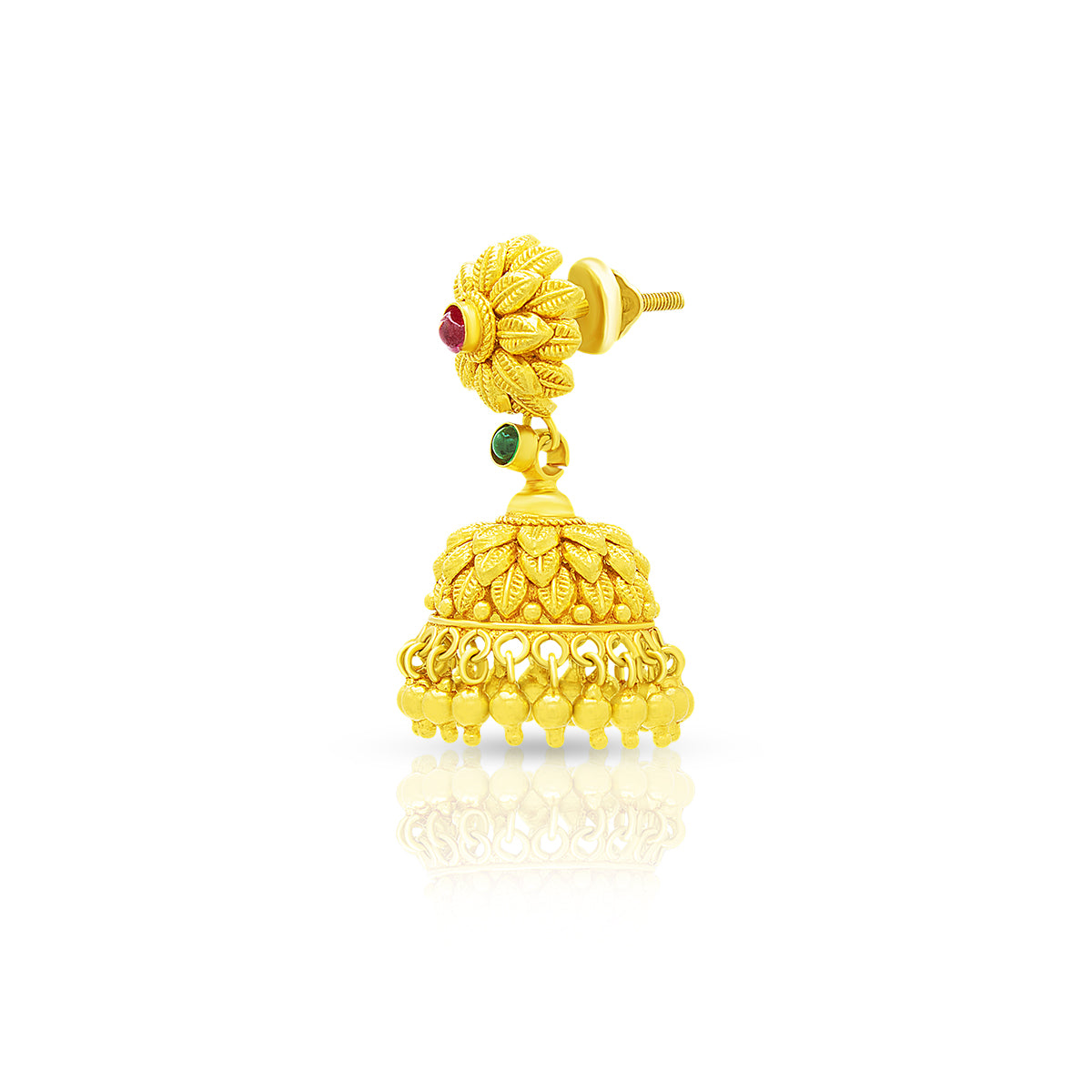 Classic Enticing Flora 22K Gold Jhumkas
