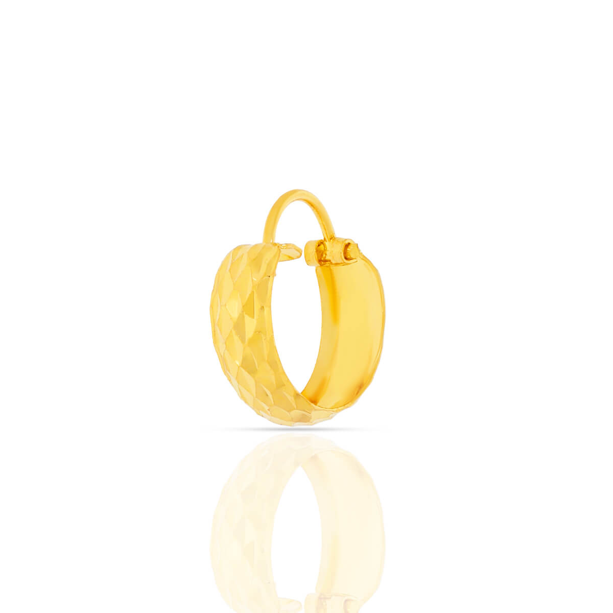 Gracefully Simple Gold Hoop in 22K