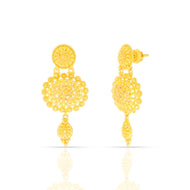 Delicate Floral Charm 22K Gold Danglers