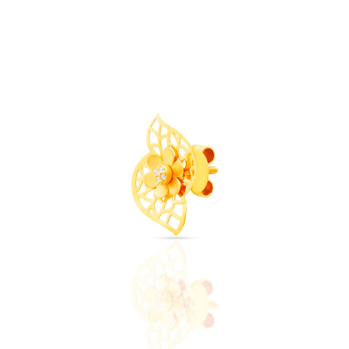 22K Delightful Jhali Style Gold Studs