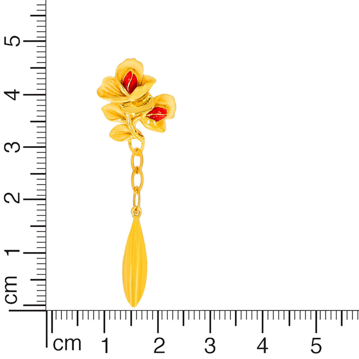 Chic 22K Gold Blossom Dangler Earrings