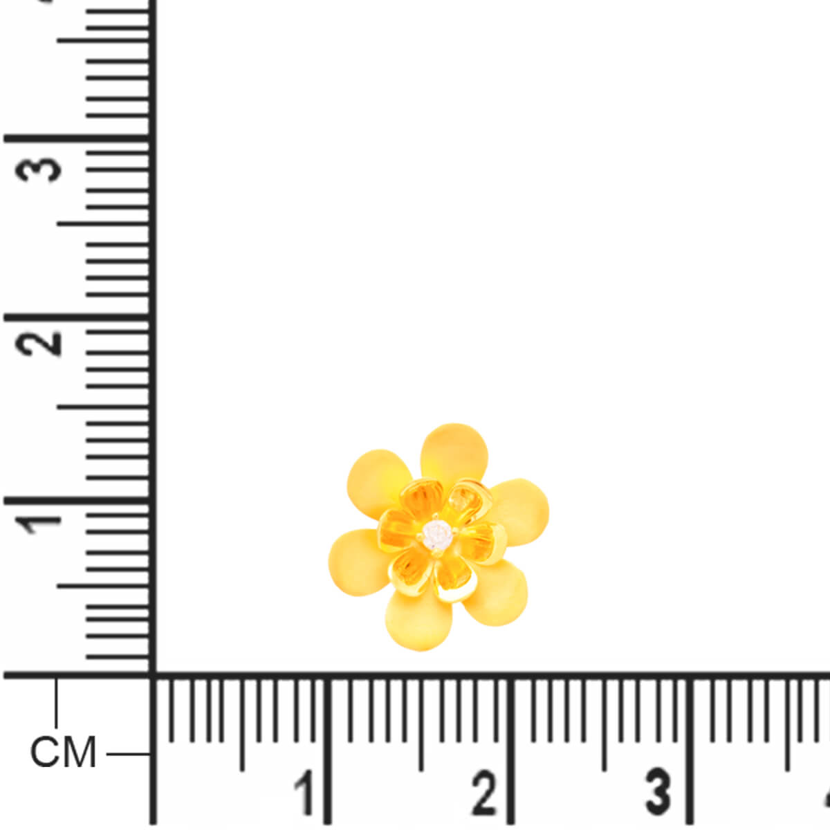 Full Bloom Floral Gold Studs 22K