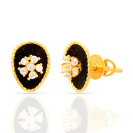 Lightweight Flora Charm 22K Gold Studs