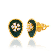 Lightweight Flora Grace 22K Gold Studs