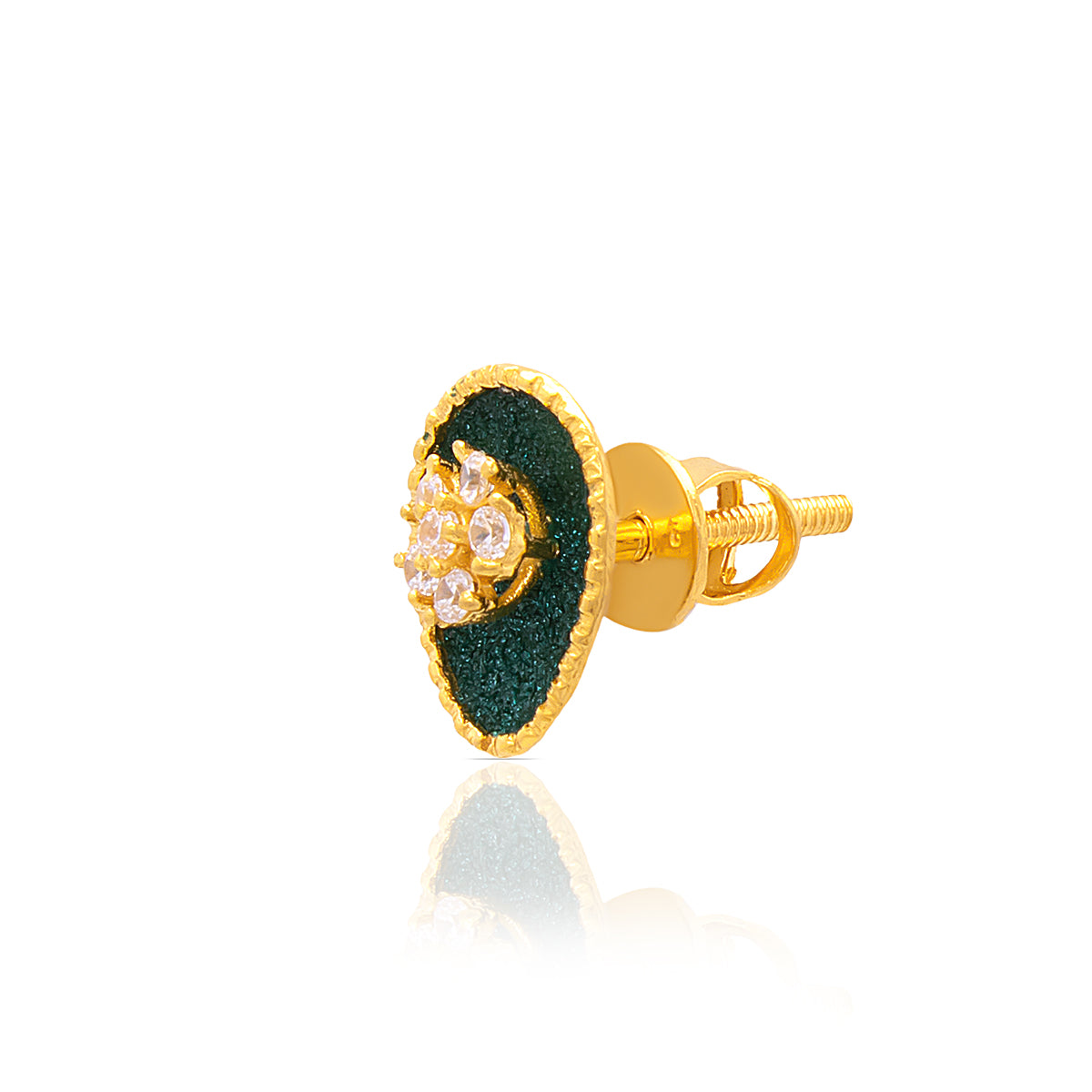 Lightweight Flora Grace 22K Gold Studs