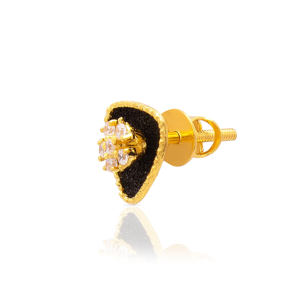 Everyday Charm 22K Triangular Gold Studs
