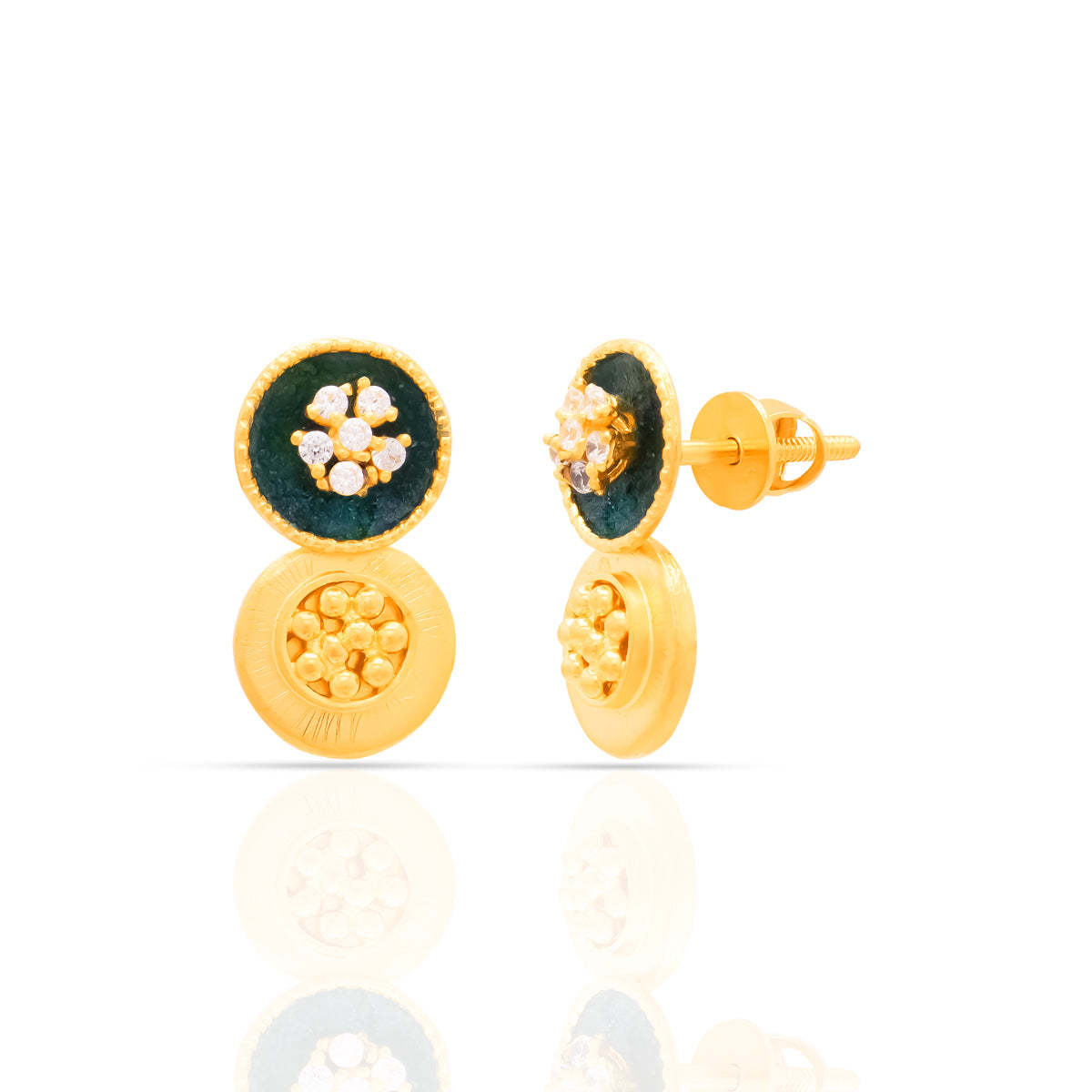 Petite Charm 22K Gold Studs
