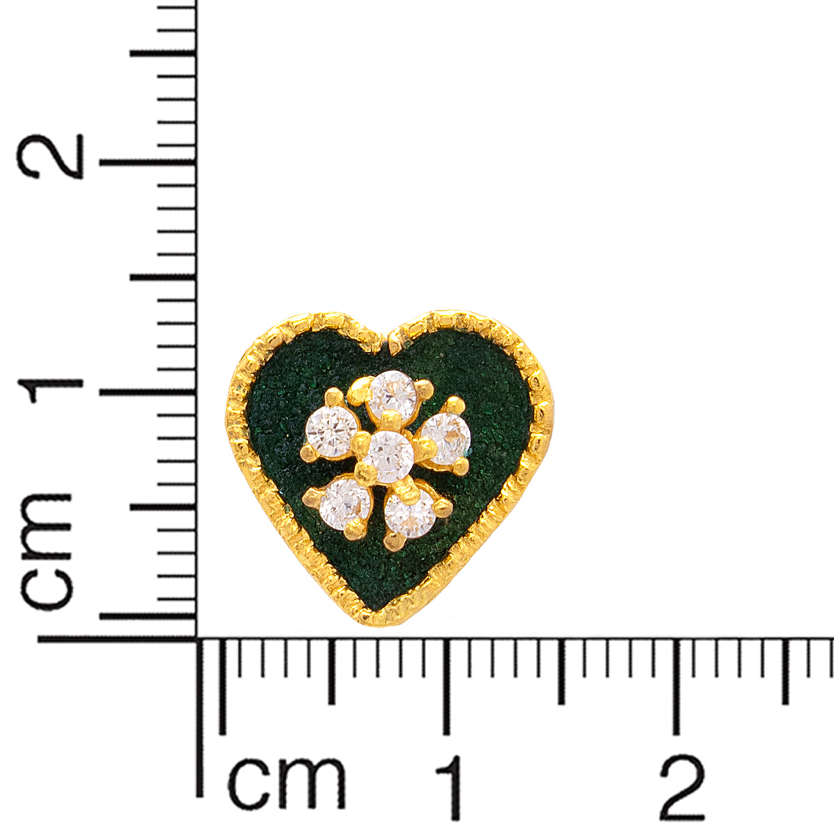 Dainty Grace Heart 22K Gold Studs