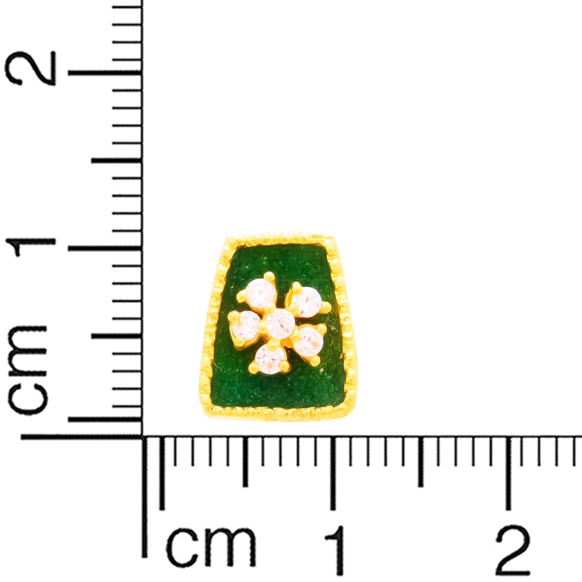 Floral Charm 22K Gold Stud Earrings