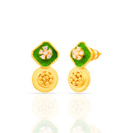 22K Dainty Stud Earrings for Everyday Charm