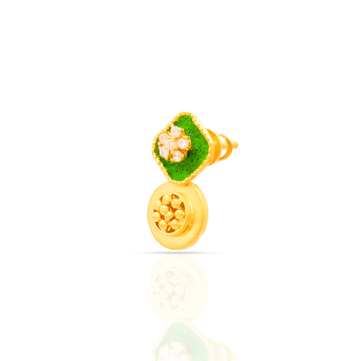 22K Dainty Stud Earrings for Everyday Charm