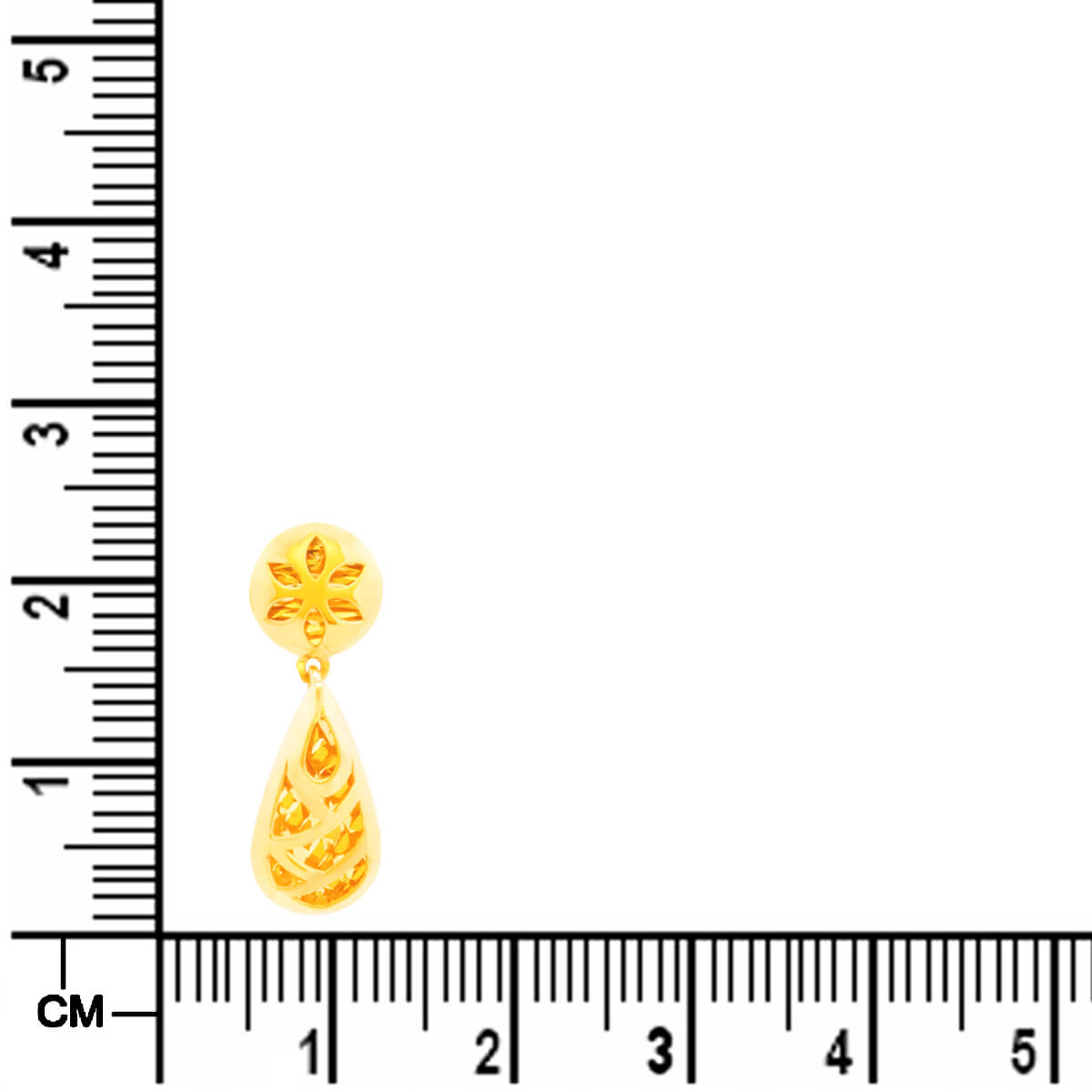 Chic 22K Gold Floral Danglers