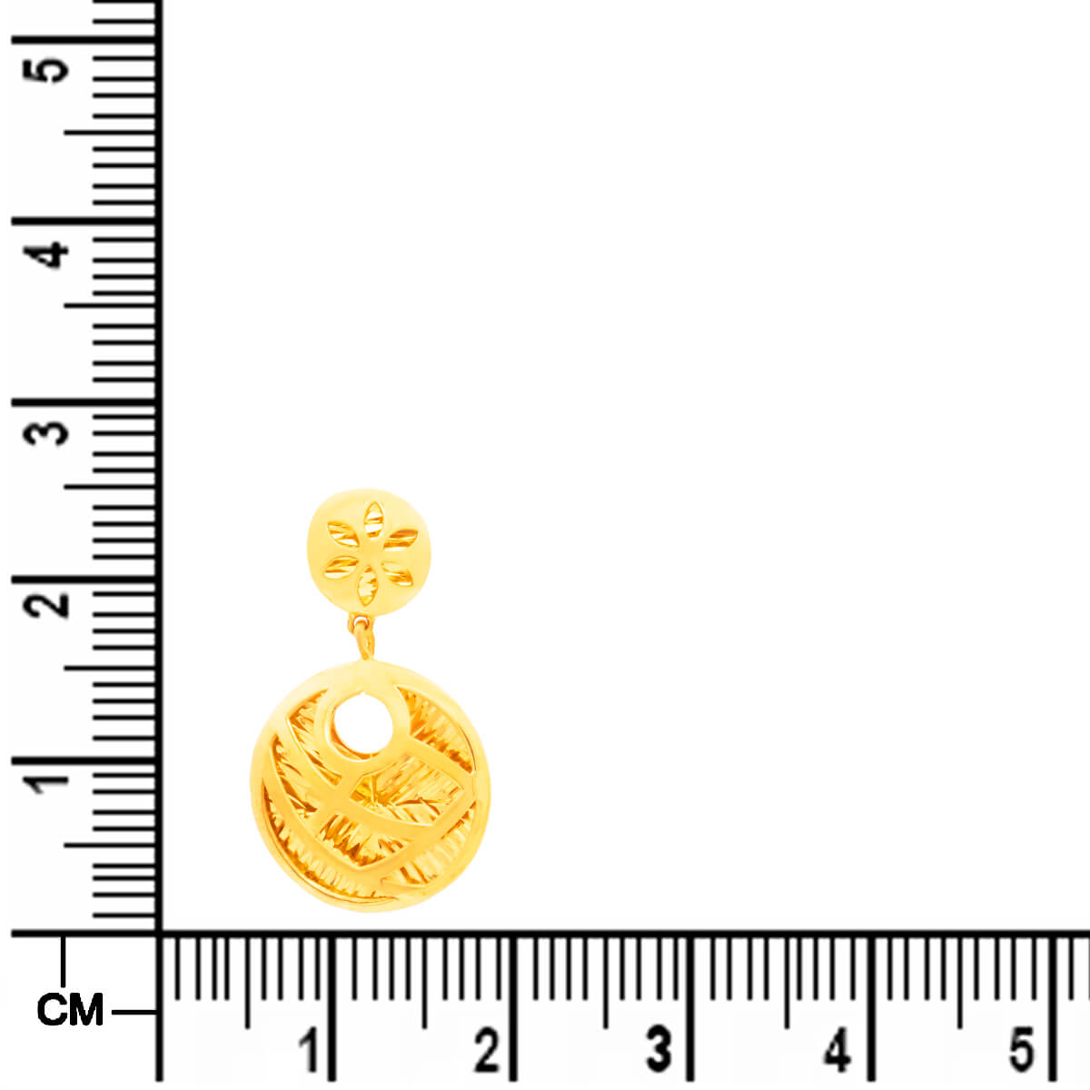 Modern Floweret Elegance 22K Gold Danglers