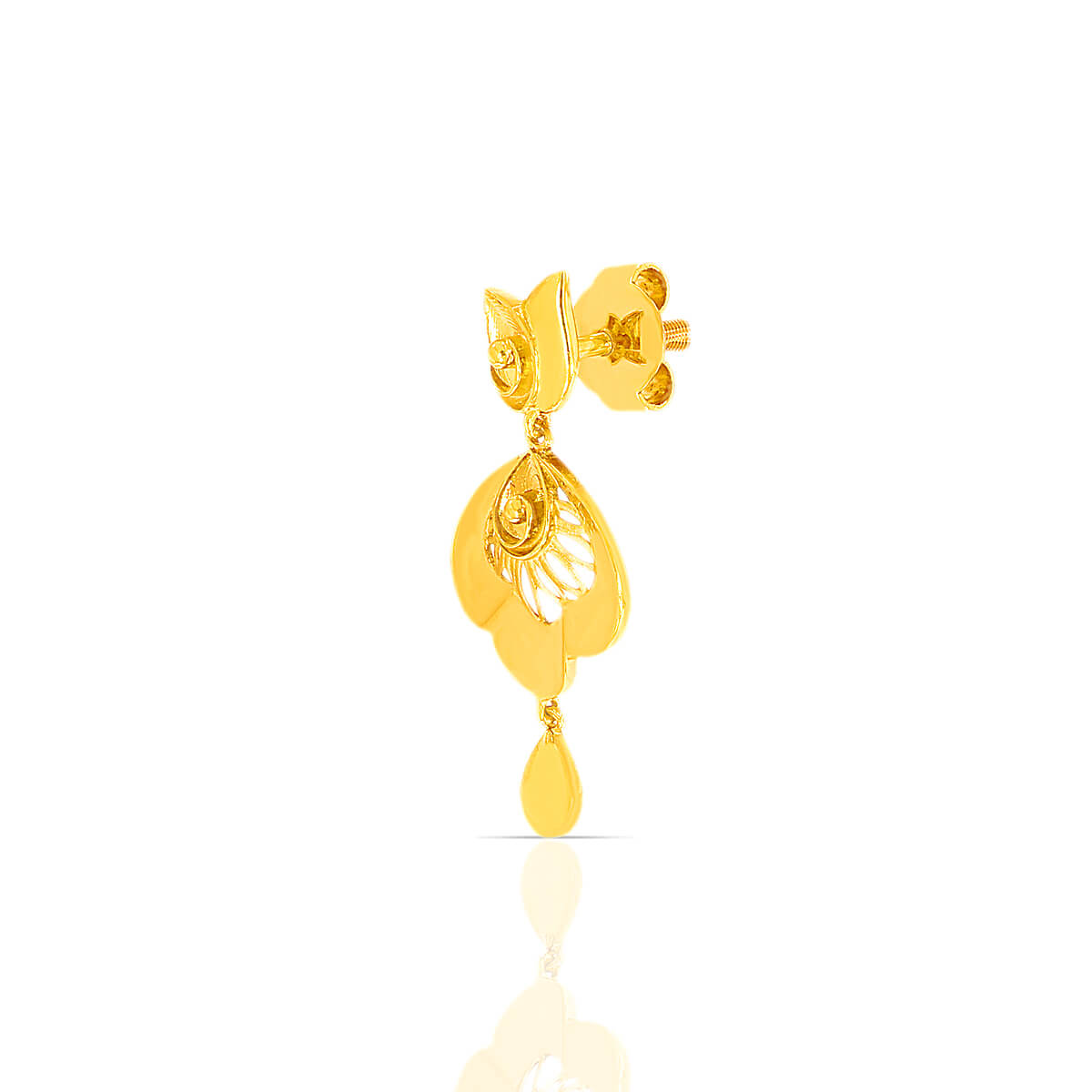 Dainty Flora Jhali Gold Danglers 22K