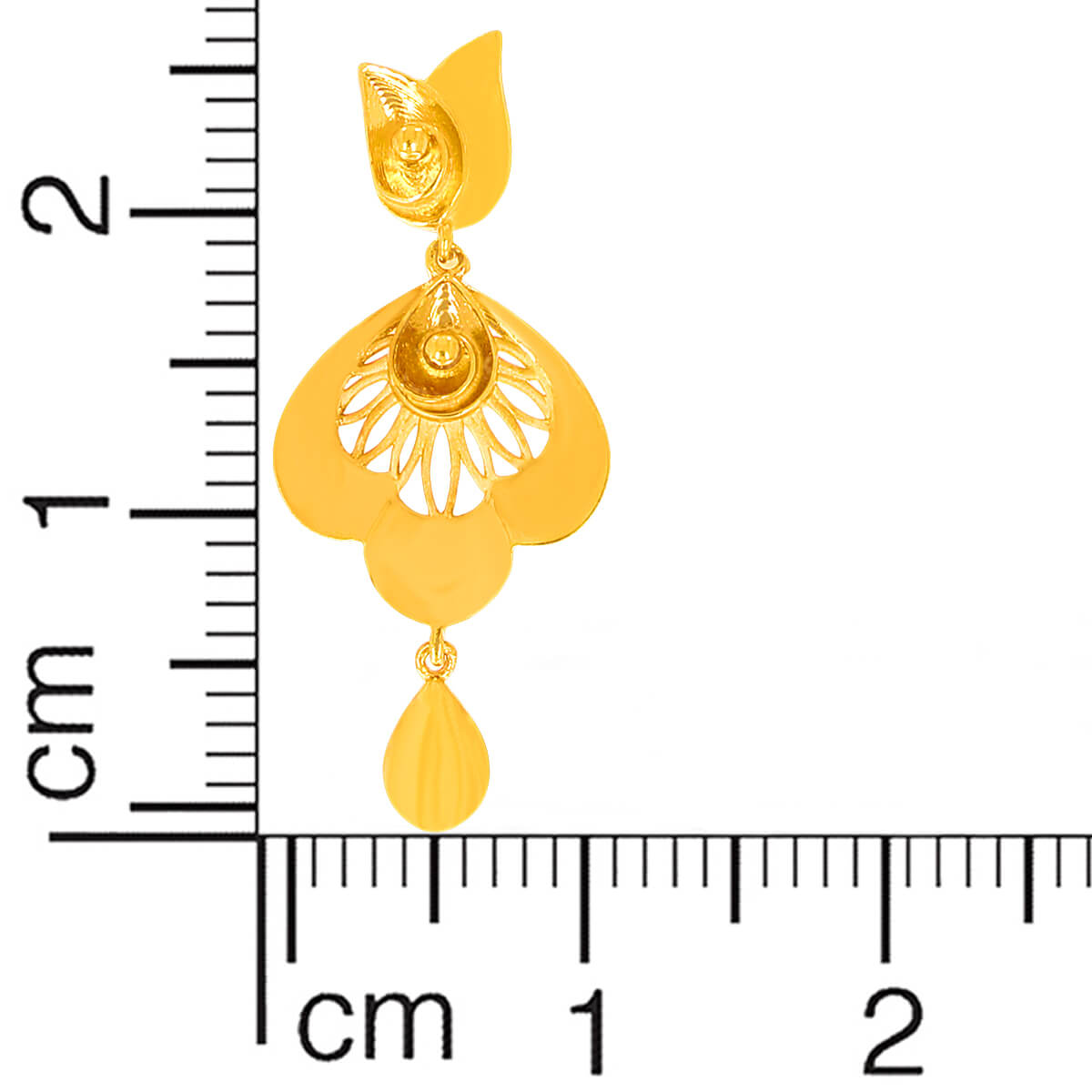 Dainty Flora Jhali Gold Danglers 22K