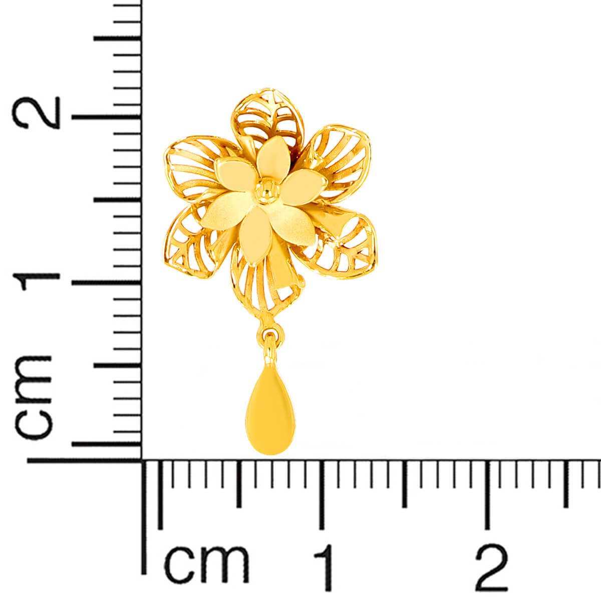 Chic Floral Stud Earrings for a Modern Look in 22K