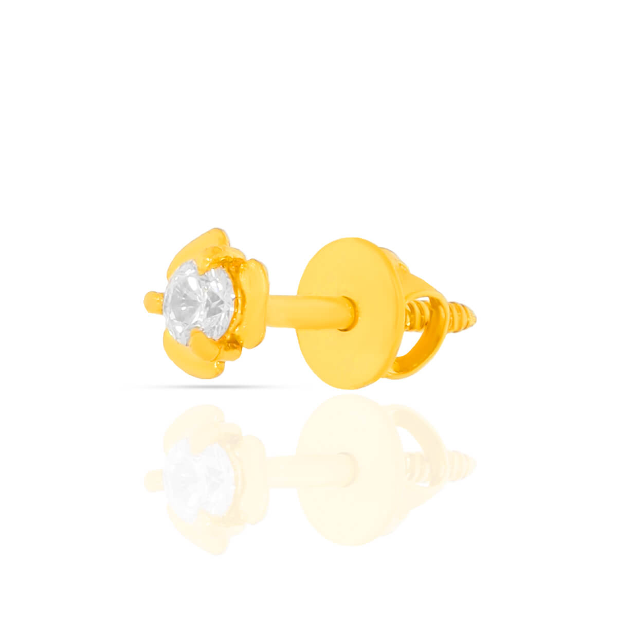 Dainty Clover Shape 22K Gold Studs