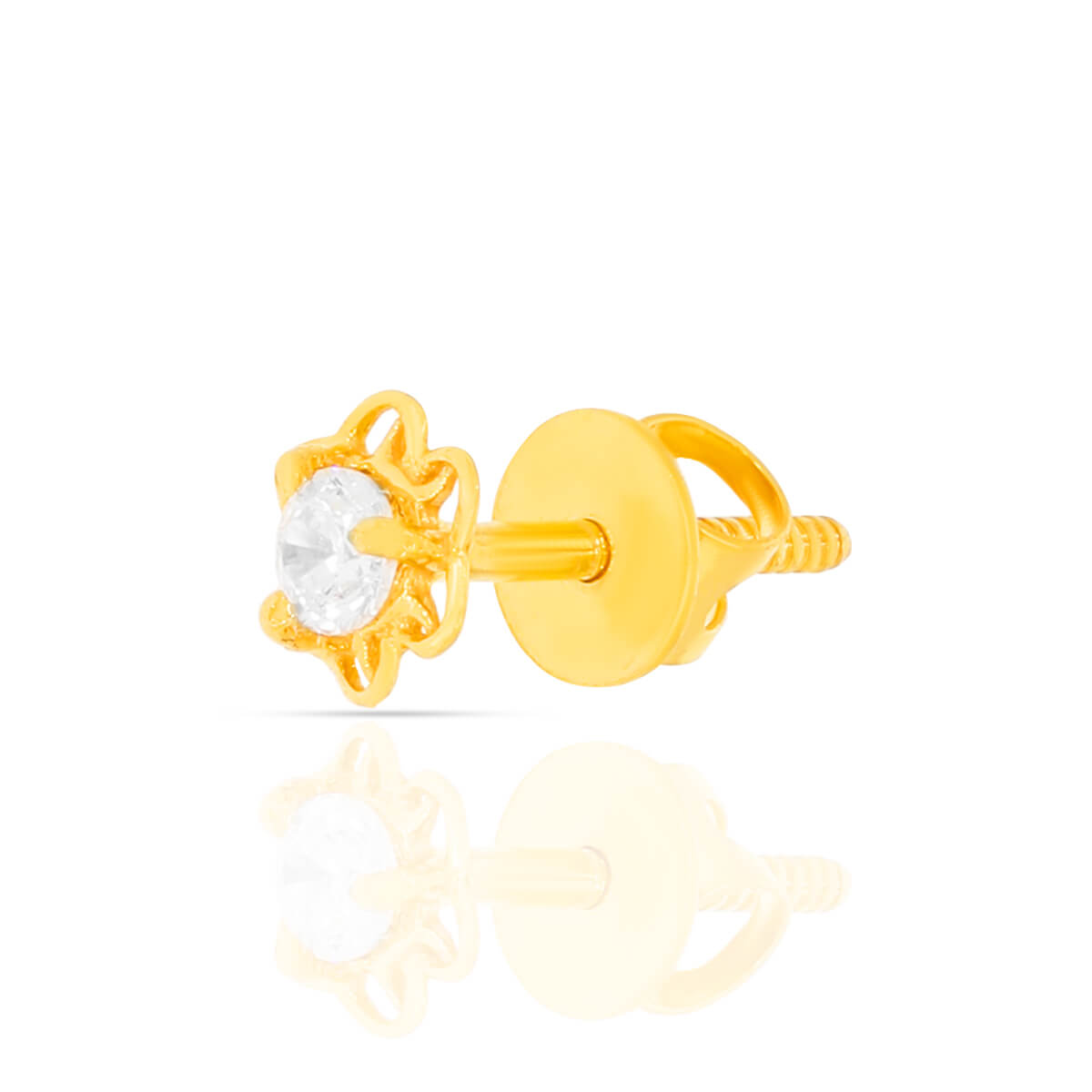 Timeless Single CZ Gold Studs