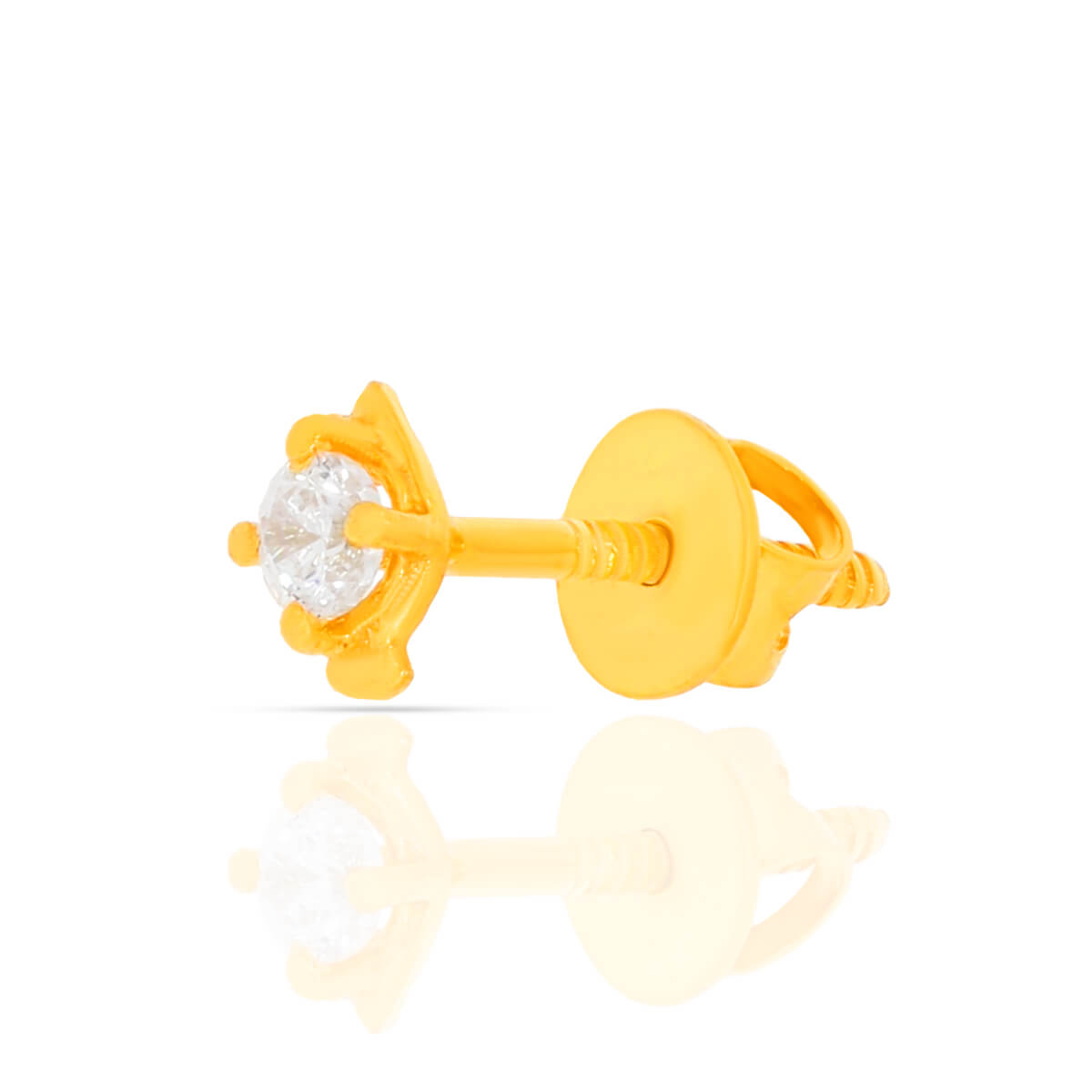 Modern Chic Zirconia Stud Earrings In 22K