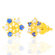 Sparkling Brilliance CZ Gold Stud Earrings