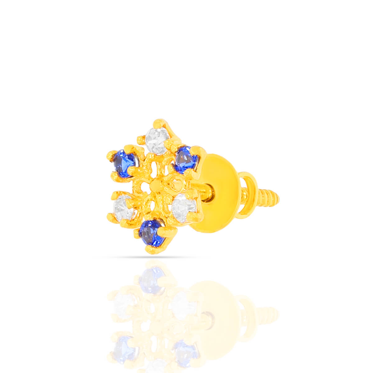 Sparkling Brilliance CZ Gold Stud Earrings