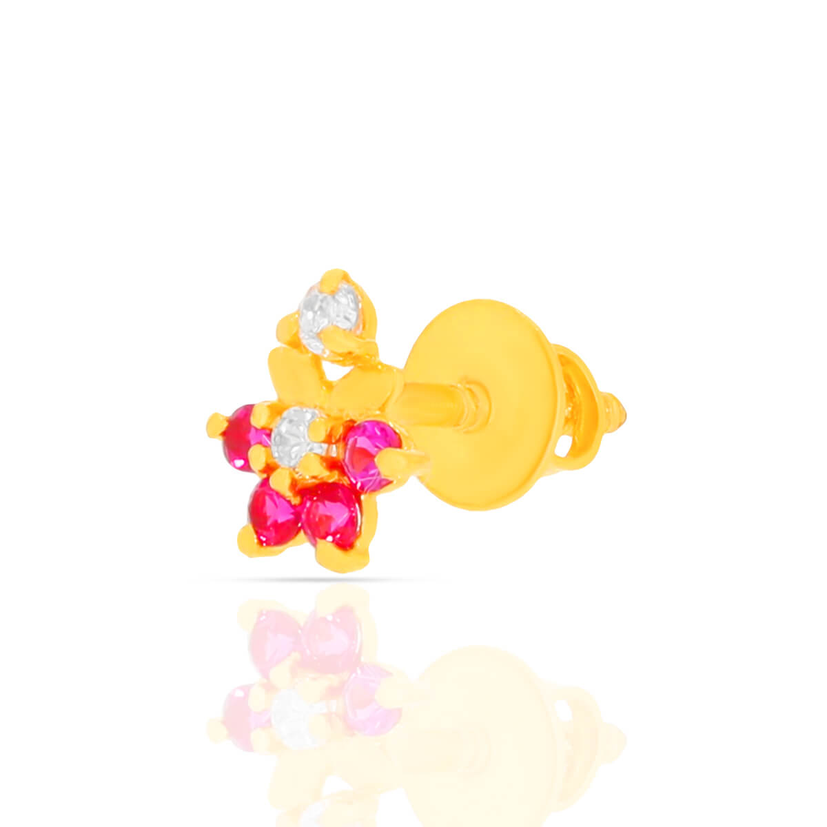 Vibrant Charm Gold Stud Earrings