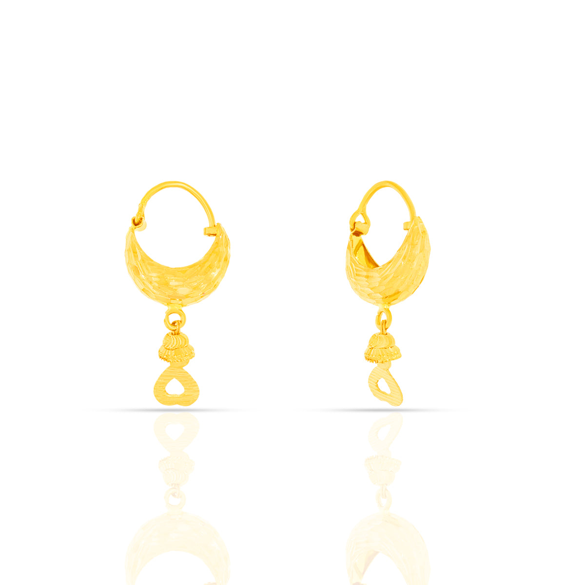Delightful Glow 22K Gold Hoops