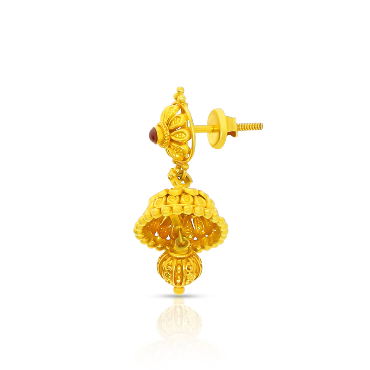 Enticing Vintage Bloom 22K Gold Jhumkas