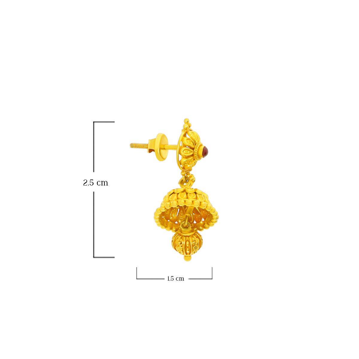 Enticing Vintage Bloom 22K Gold Jhumkas