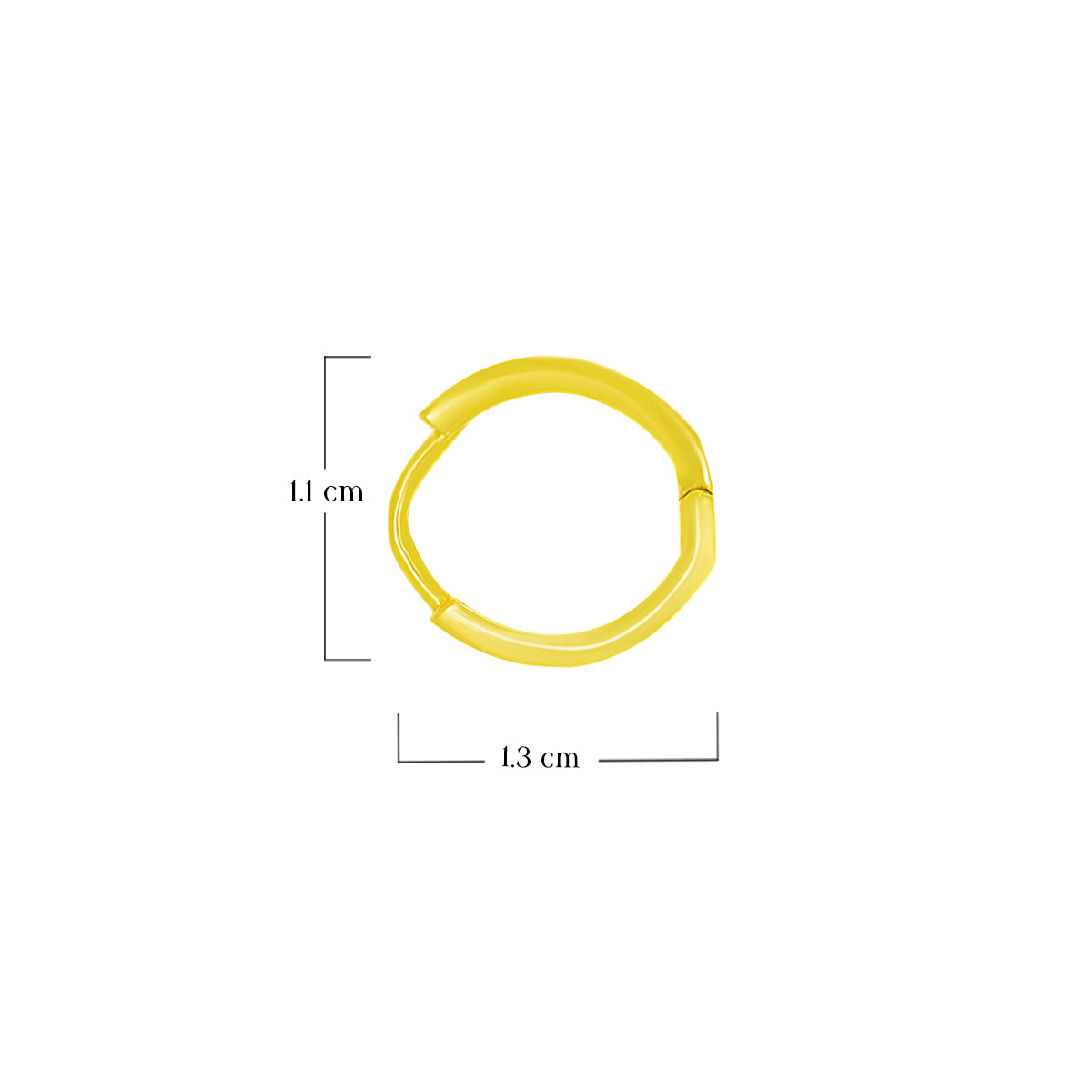 Simply Dashing 22K Gold Men's Hoop