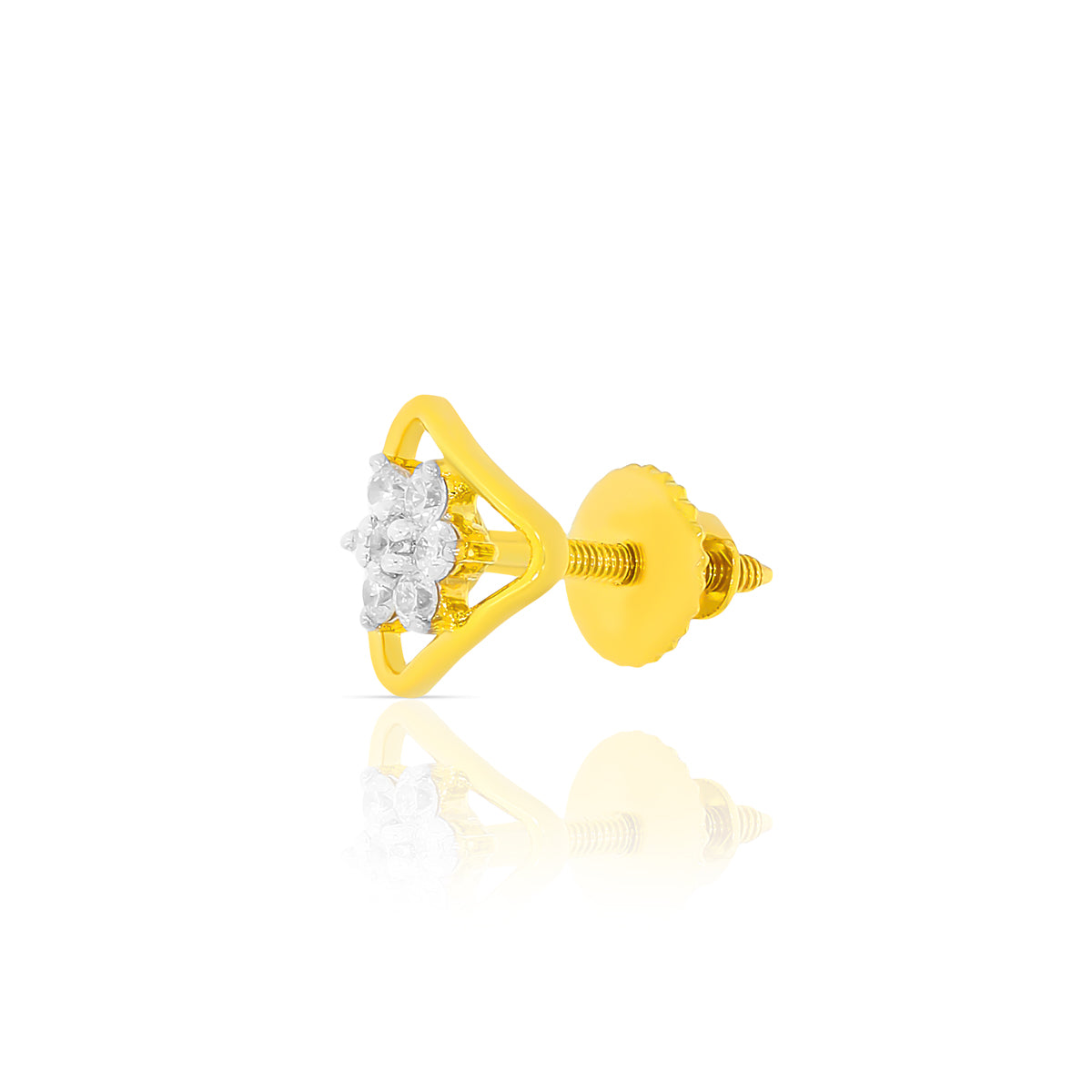 Triangle Of Grace Gold Earrings