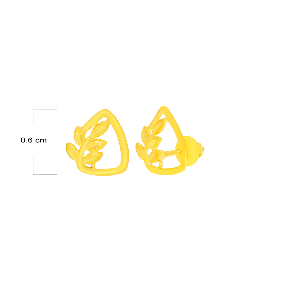 Artistic Leaf Design Studs