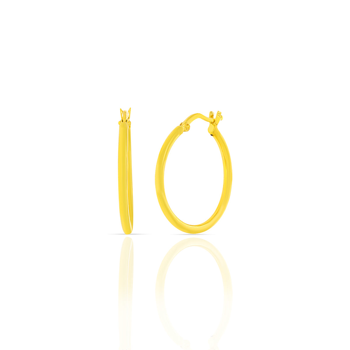 Classic Round Gold Hoop Earrings