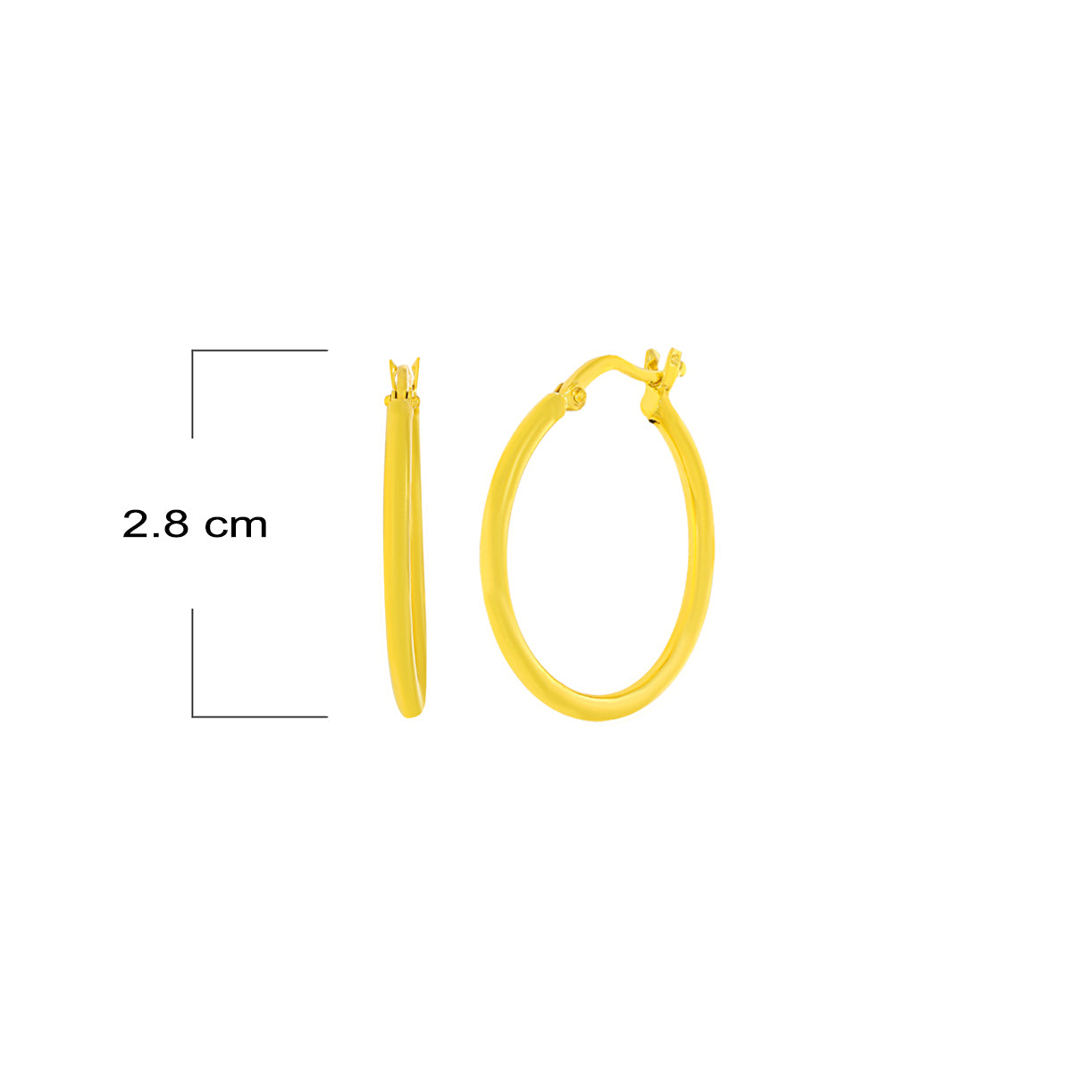 Classic Round Gold Hoop Earrings