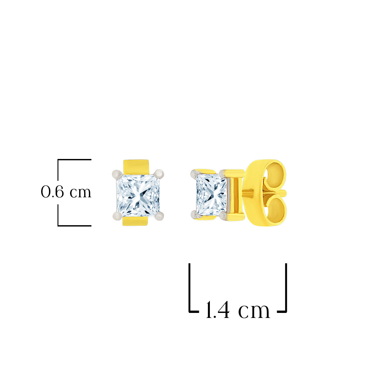 Bold Edge 18K Gold Studs for Men