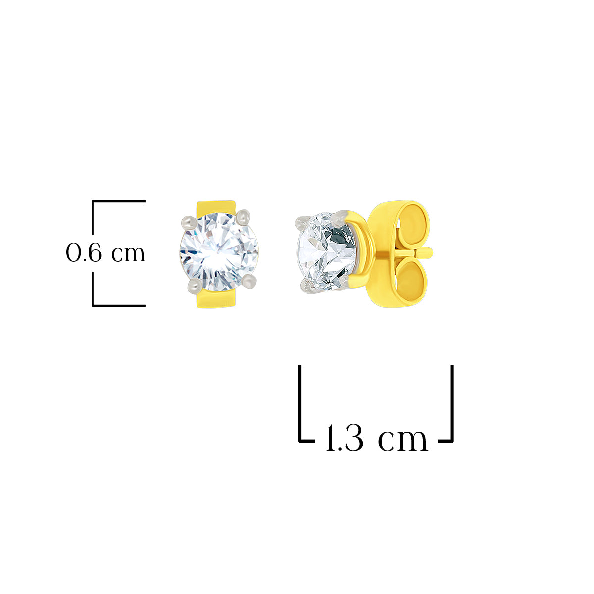 Luxe Shine 18K Gold Studs for Men