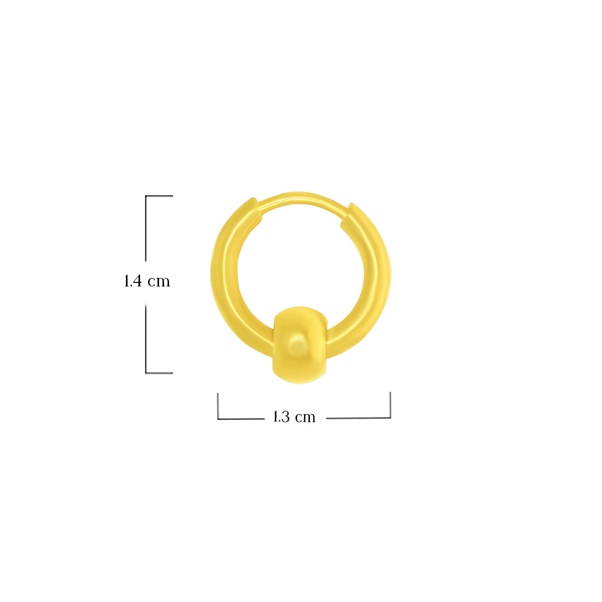 Urban Style 18K Gold Men's Hoop
