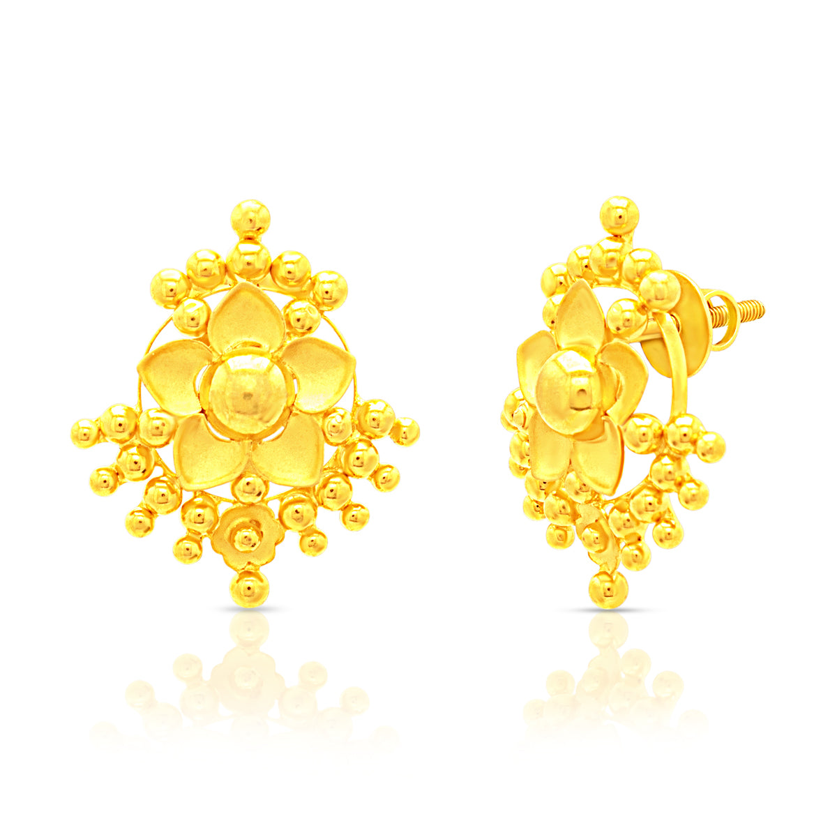 Gorgeous Glow Gold Stud Earrings 22K