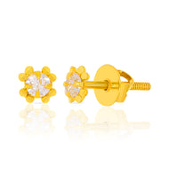 Petite Dazzle Gold Studs 22K
