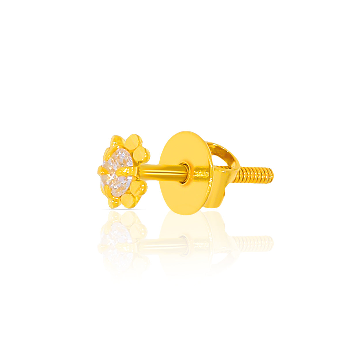 Petite Dazzle Gold Studs 22K