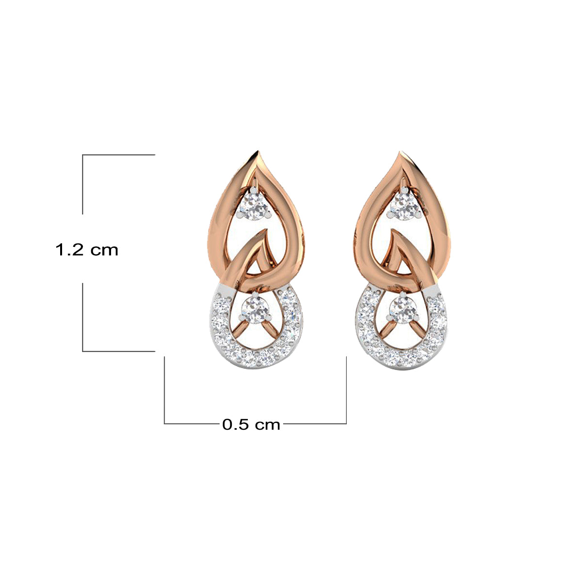 Sparkling Tear Drop Studs