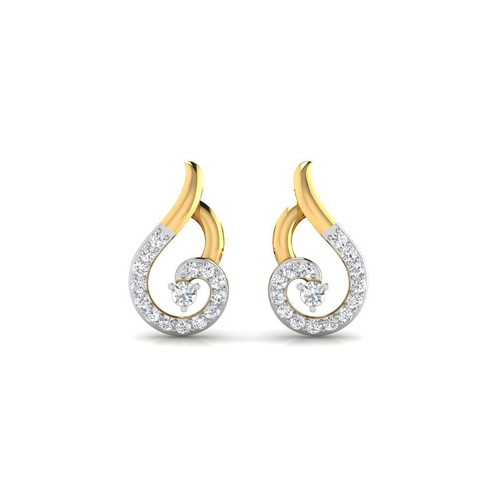 Royal Spiral Gold Earrings