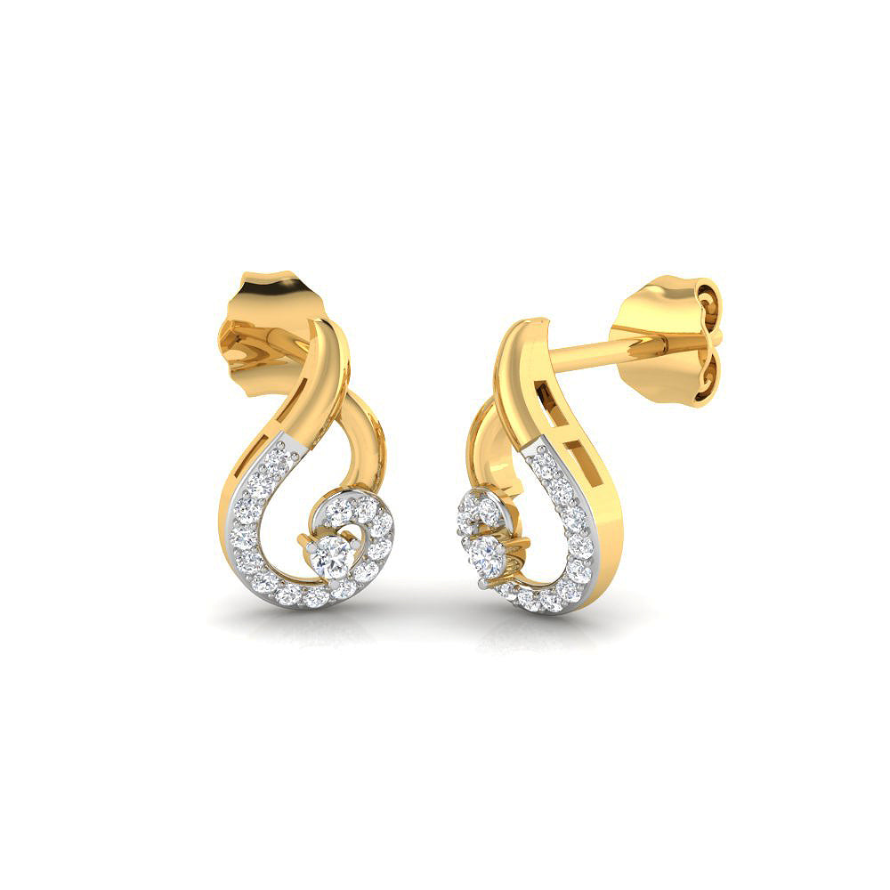 Royal Spiral Gold Earrings