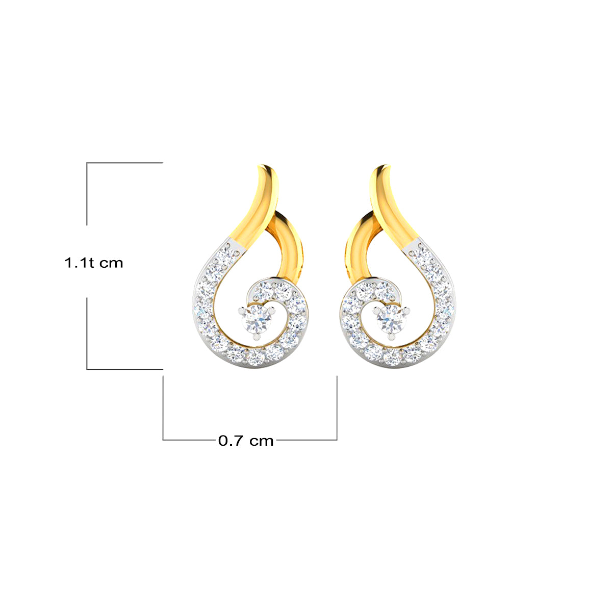 Royal Spiral Gold Earrings
