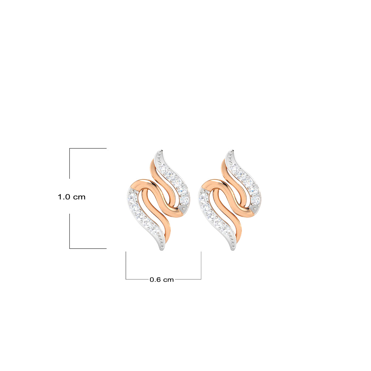 Rose Gold Ribbon Studs